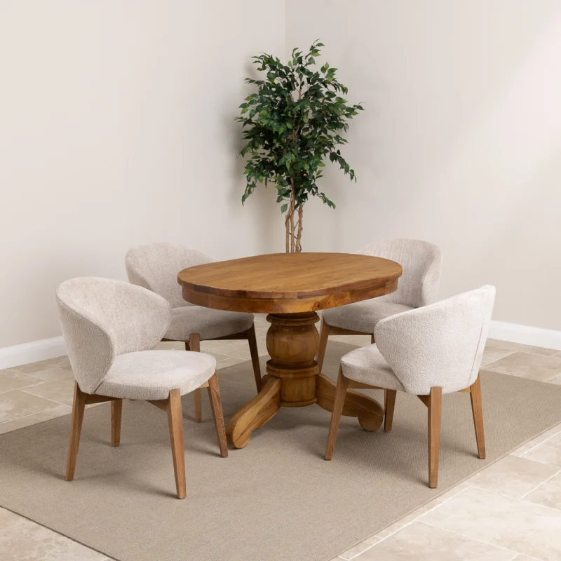 Cairn 4 Seater Dining Set with Cove Chairs
