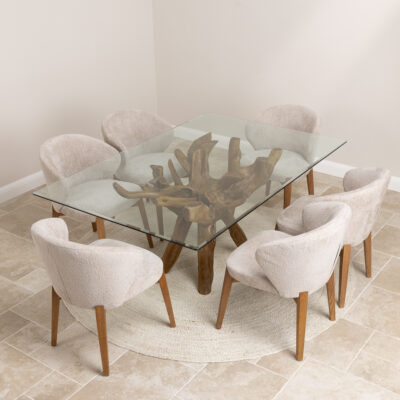 Hiloa 4 or 6 Seater Dining Set with Cove Chairs