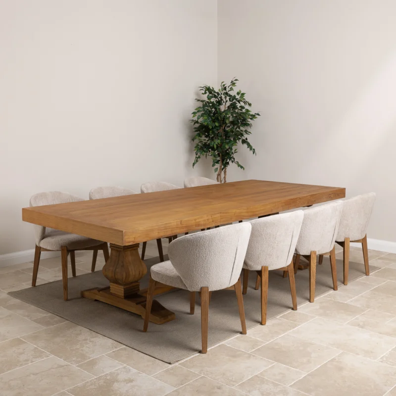 Emara 8 or 10 Seater Dining Set with Cove Chairs