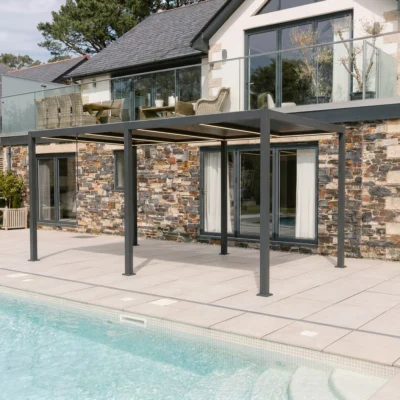 Solaire 3.6m x 6m Pergola Frame Only – Anthracite