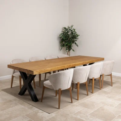 Urban Fusion 8 or 10 Seater Dining Set with Cove Chairs
