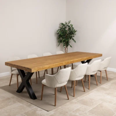 Urban Fusion 8 or 10 Seater Dining Set with Wave Armchairs