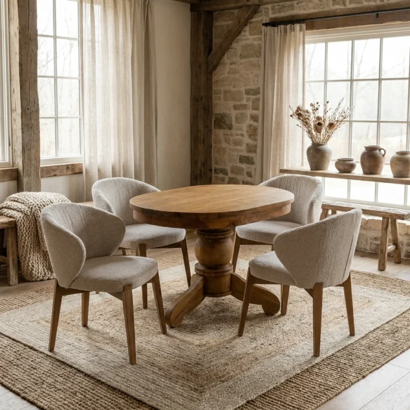 Cairn 4 Seater Dining Set with Cove Chairs