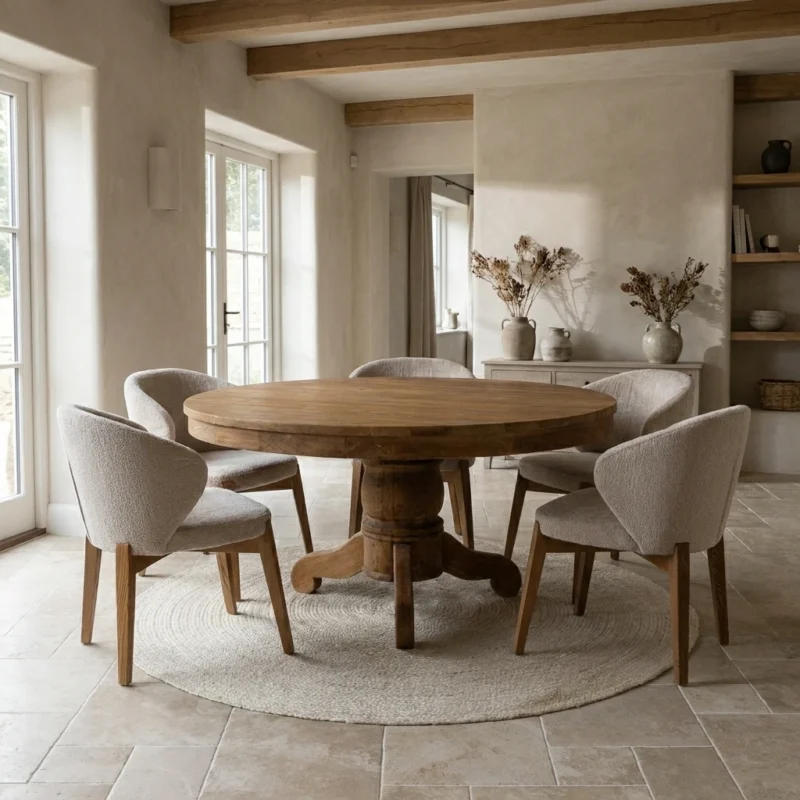 Country 6 Seater Dining Set with Cove Chairs