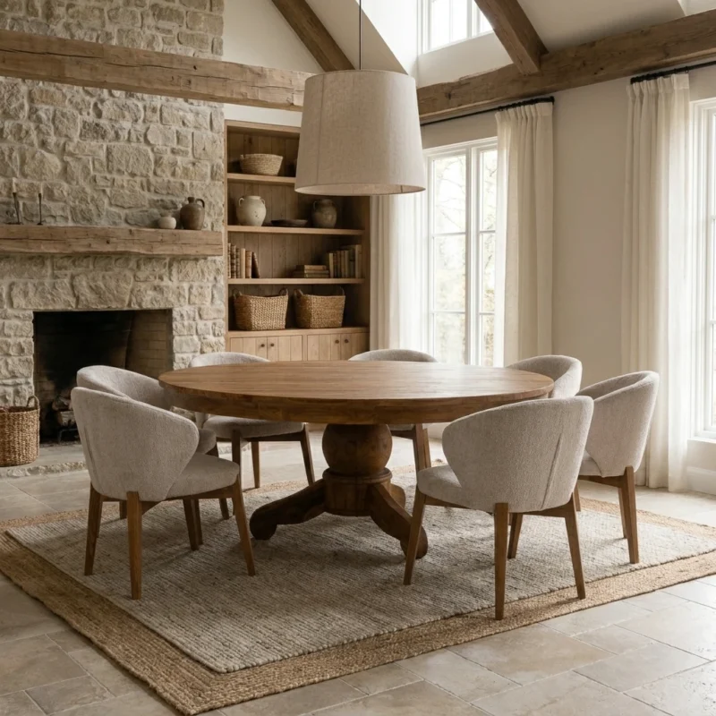 Country 8 Seater Dining Set with Cove Chairs