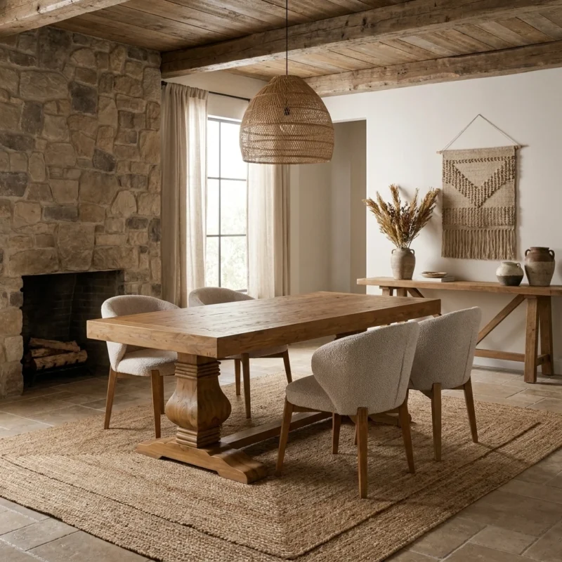 Emara 4 or 6 Seater Dining Set with Cove Chairs