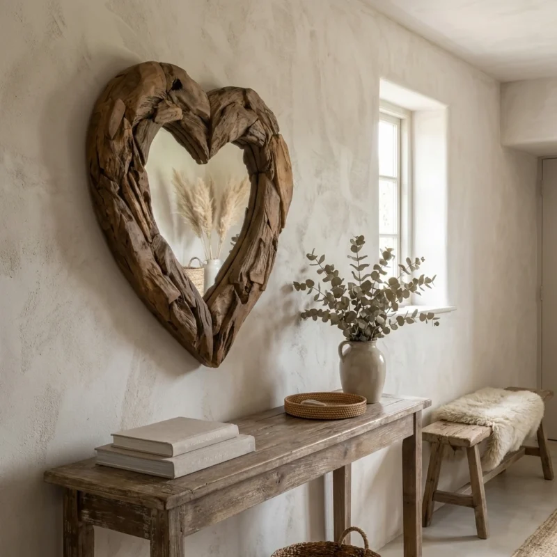 Hyati Heart Root Piece Mirror