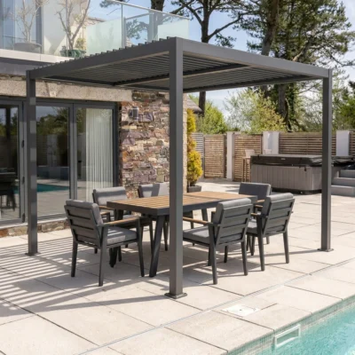 Solaire 3m x 3m Pergola Frame Only – Anthracite