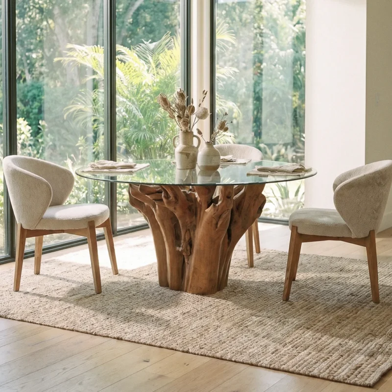 Hara 4 Seater Dining Set with Cove Chairs