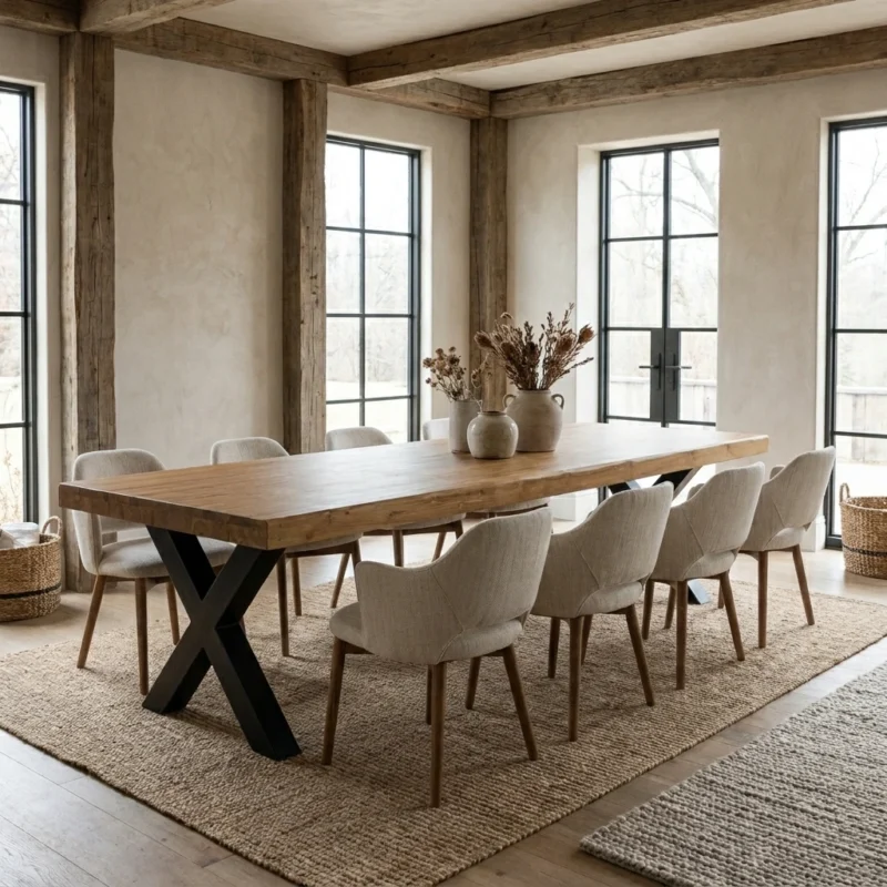 Urban Fusion 8 or 10 Seater Dining Set with Wave Armchairs