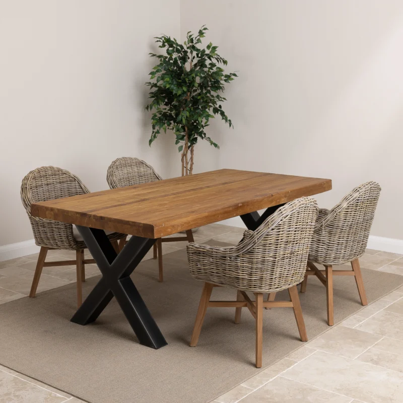 Urban Fusion 4 or 6 Seater Dining Set with Scandi Armchairs