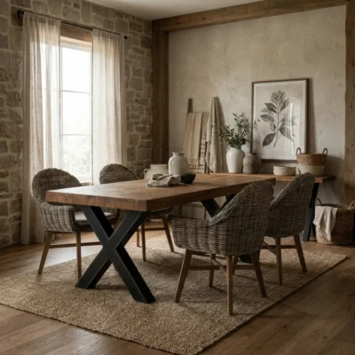 Urban Fusion 4 or 6 Seater Dining Set with Scandi Armchairs