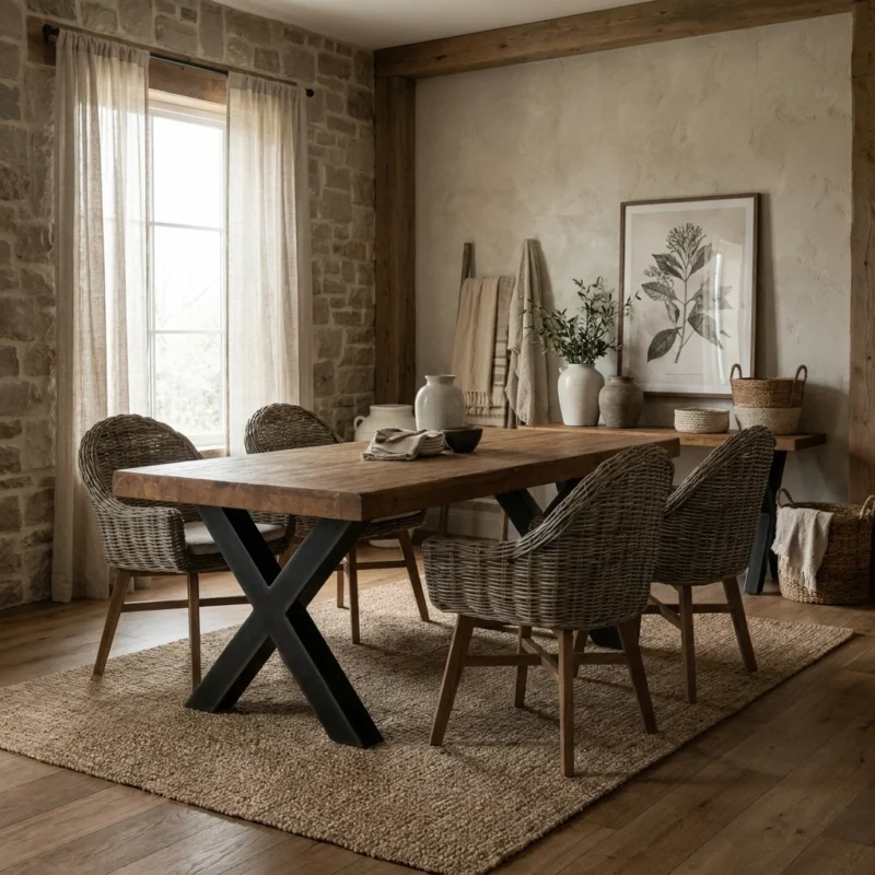 Urban Fusion 4 or 6 Seater Dining Set with Scandi Armchairs