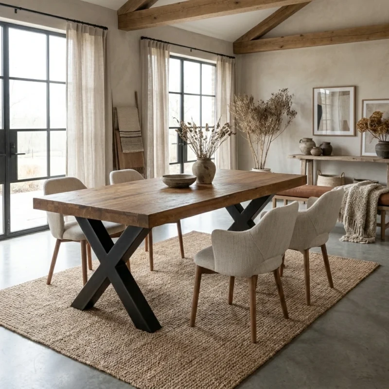 Urban Fusion 4 or 6 Seater Dining Set with Wave Armchairs