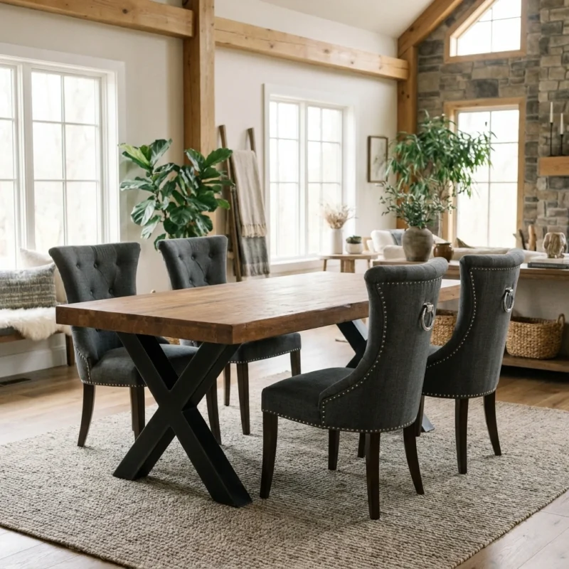 Urban Fusion 4 or 6 Seater Dining Set with Windsor Chairs