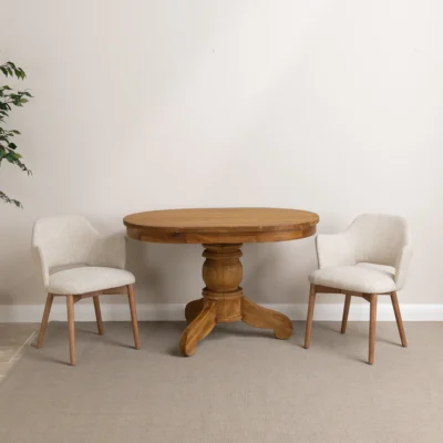 Cairn 2 Seater Dining Set with Wave Armchairs