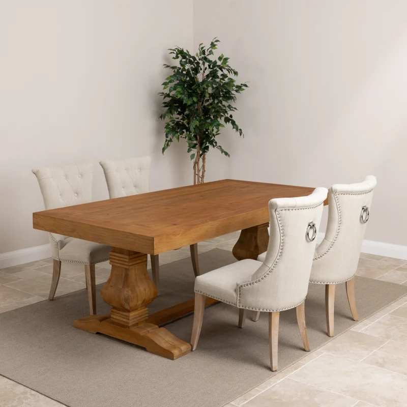 Emara 4 or 6 Seater Dining Set with Windsor Chairs