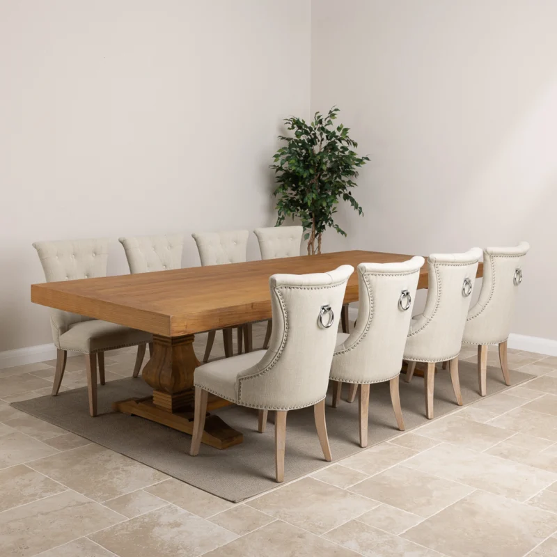 Emara 8 or 10 Seater Dining Set with Windsor Chairs