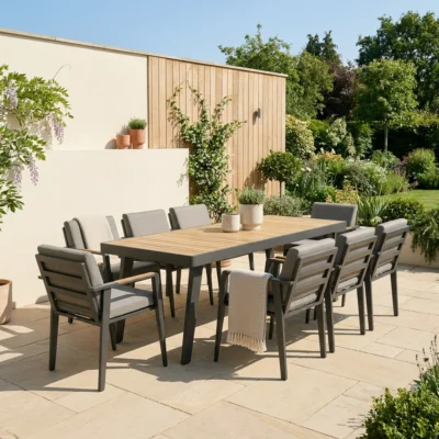 Arlo 8 Seater Dining Set – Anthracite