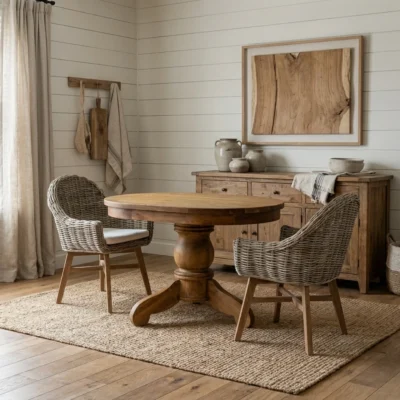 Cairn 2 Seater Dining Set with Scandi Armchairs