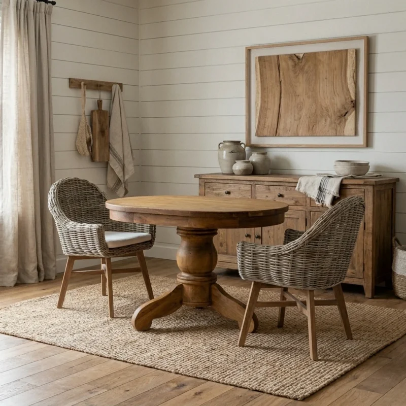 Cairn 2 Seater Dining Set with Scandi Armchairs