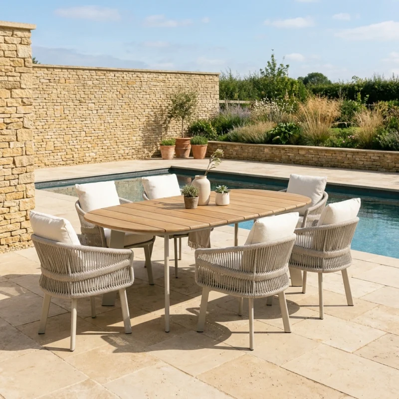 Dune 6 Seater Dining Set – Premium Soft Bouclé