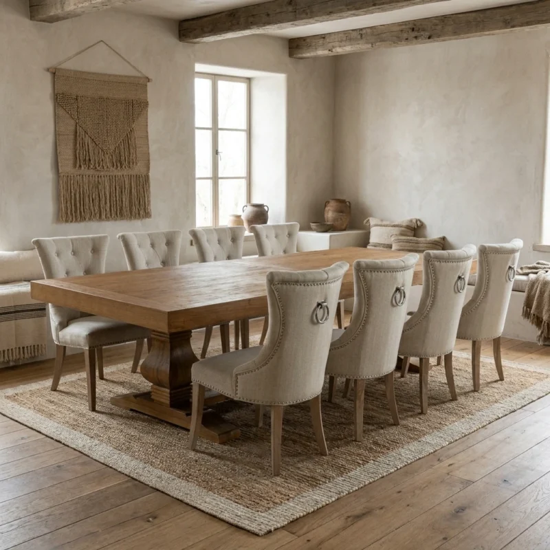 Emara 8 or 10 Seater Dining Set with Windsor Chairs
