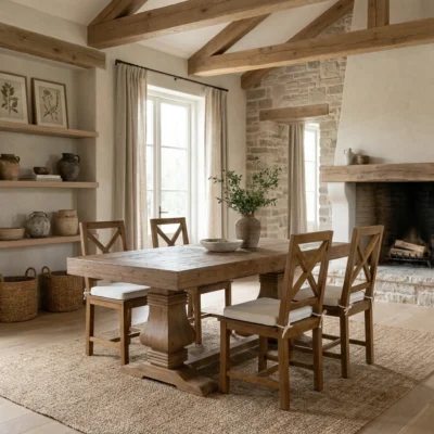 Emara Compact 4 or 6 Seater Dining Set with Etana Chairs