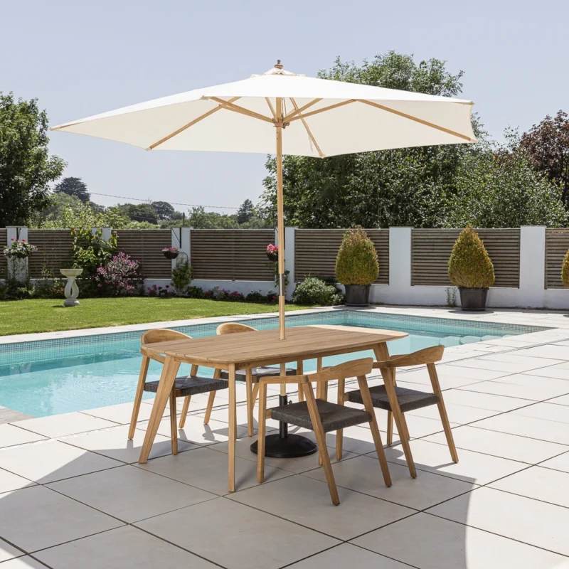 Arida 4 or 6 Seater Dining Set with Eclipse Armchairs
