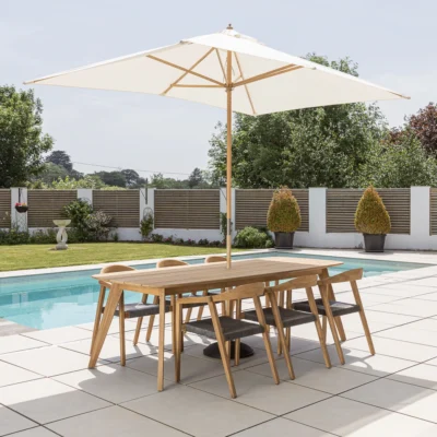 Arida 6 or 8 Seater Dining Set with Eclipse Armchairs